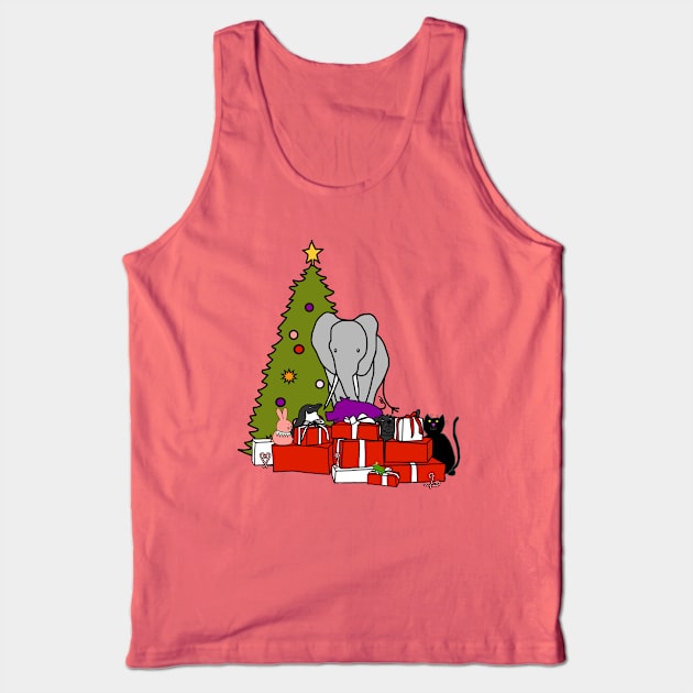 Merry Christmas from the Menagerie Tank Top by ellenhenryart